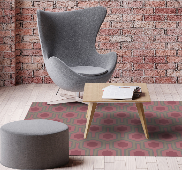 乙烯基地毯几何蜂窝配置 - TenStickers