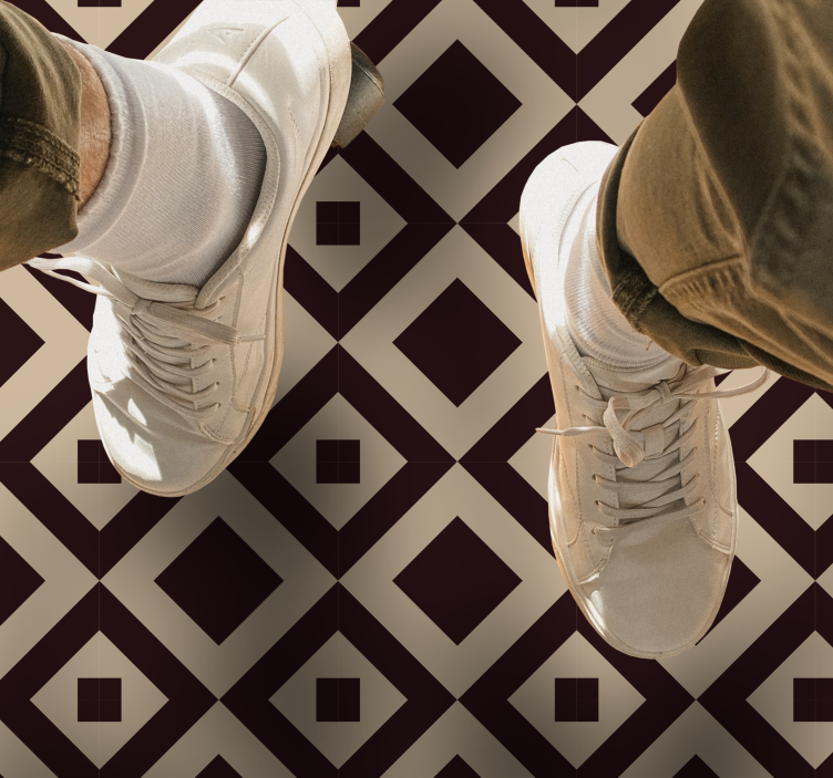 乙烯基地毯几何图案为菱形设计 - TenStickers