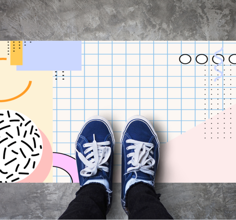 乙烯基地毯几何 现代抽象 - TenStickers