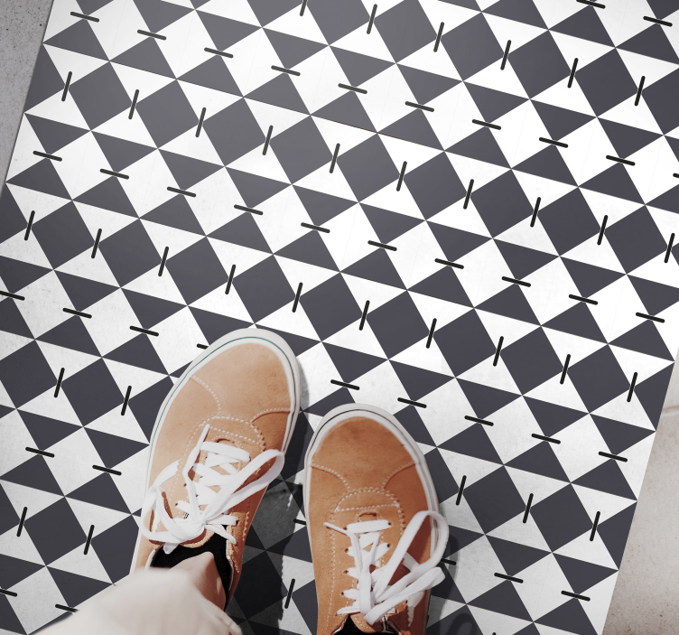 乙烯基地毯几何现代菱形图案 - TenStickers