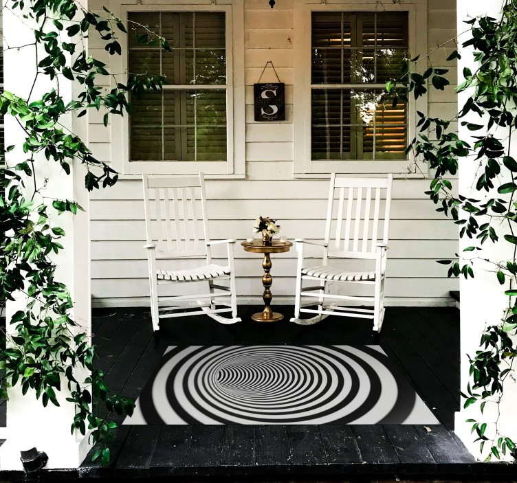 乙烯基地毯几何 光学错觉漩涡 - TenStickers