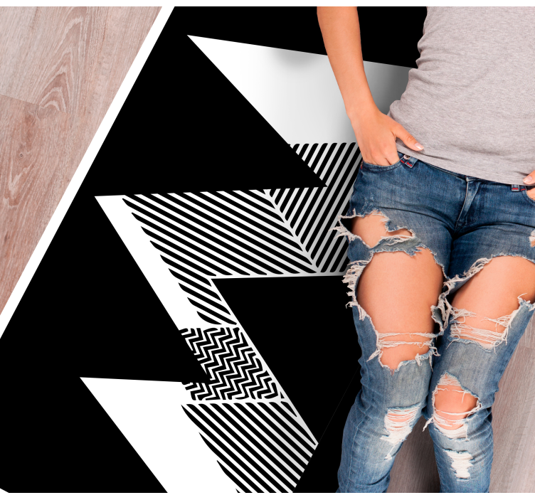 乙烯基地毯几何时尚锯齿图案 - TenStickers