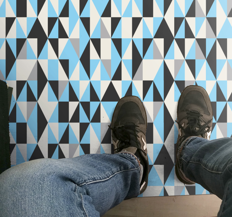 乙烯基地毯几何三角图案 - TenStickers