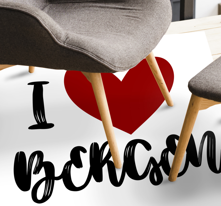 我爱卑尔根市北欧乙烯基地毯 - TenStickers