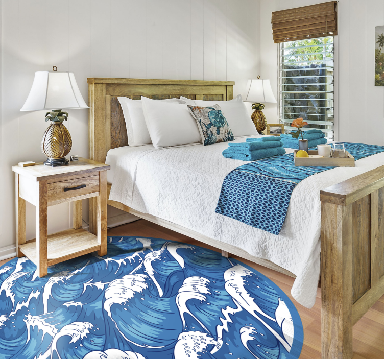 日本波自然乙烯基地毯 - TenStickers