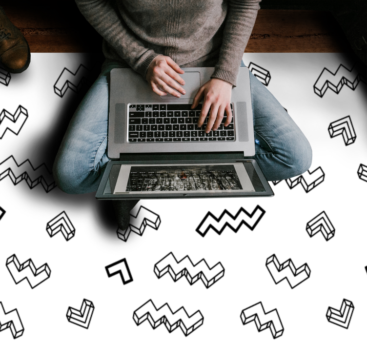 乙烯基地毯展现大胆的角度图案 - TenStickers