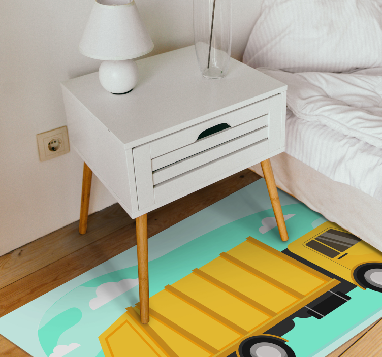 乙烯基地毯 卡通自卸卡车 - TenStickers