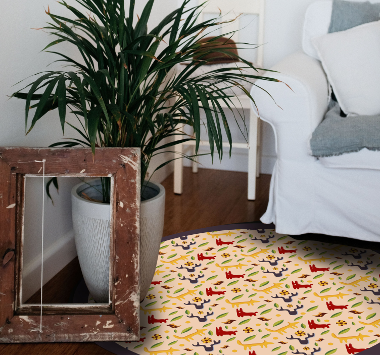 乙烯基地毯色彩斑斓的森林动物 - TenStickers