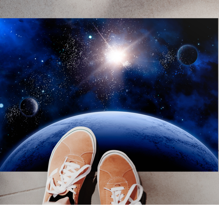 乙烯基地毯呈现宇宙星空场景 - TenStickers