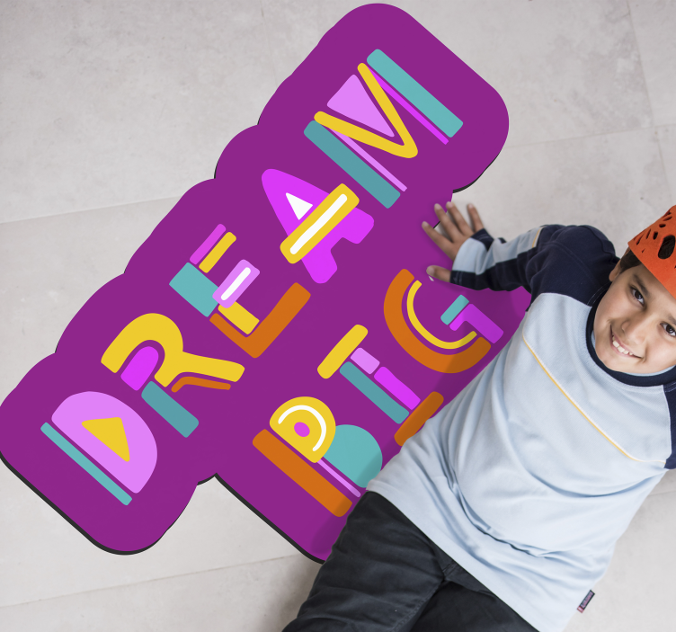乙烯基地毯 儿童 梦想大字体 - TenStickers