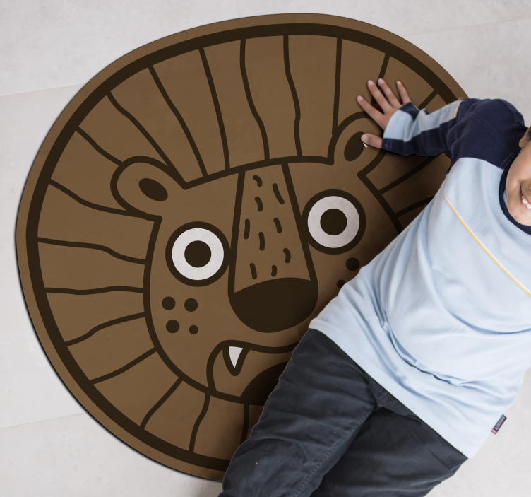 乙烯基地毯 儿童 狮子卡通圆圈 - TenStickers