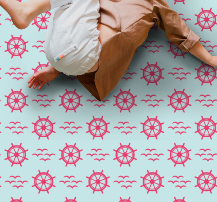 乙烯基地毯 航海方向盘 - TenStickers