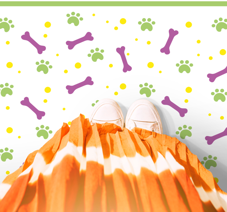 乙烯基地毯带爪印乐趣 - TenStickers