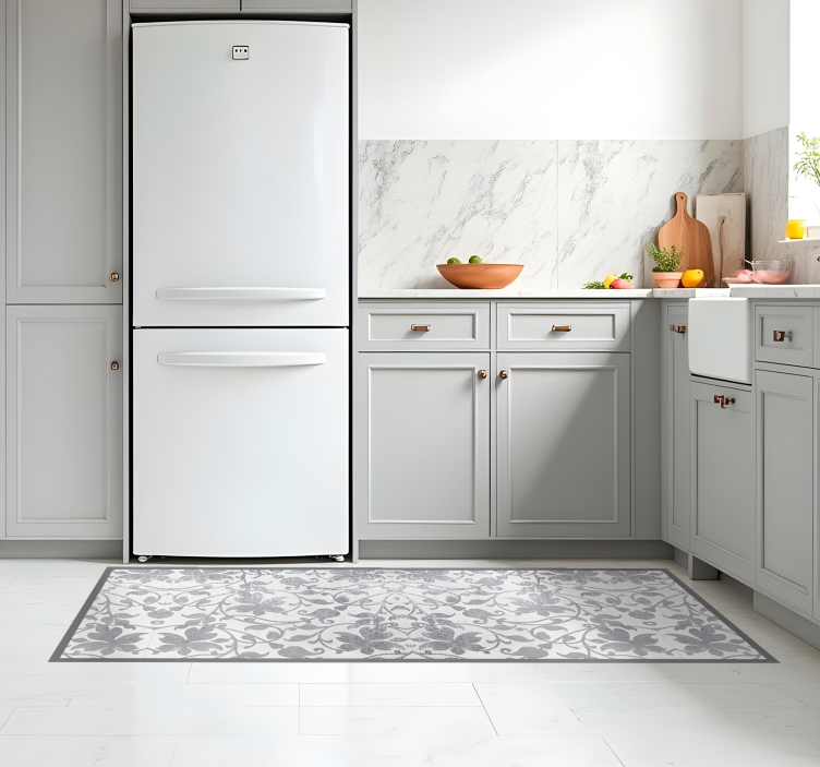 乙烯基厨房地毯 水泥锦缎 - TenStickers