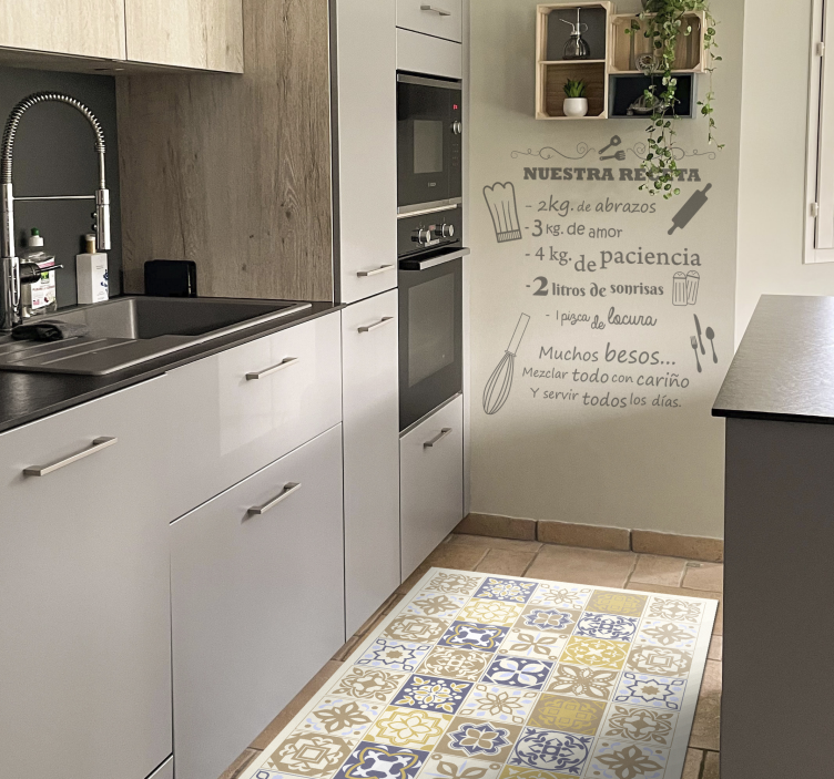 石灰石西班牙瓷砖瓷砖地毯 - TenStickers