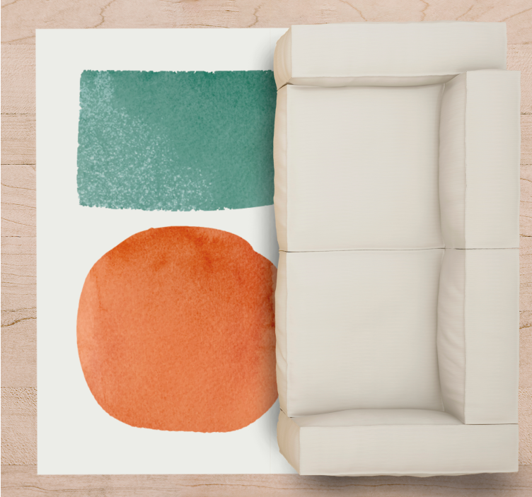 乙烯基地毯客厅抽象分段设计 - TenStickers