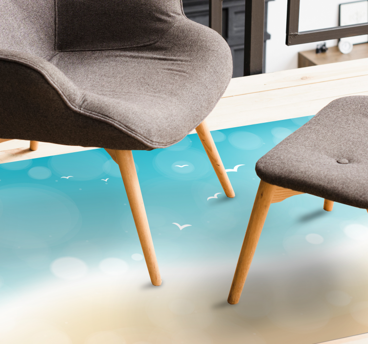 乙烯基地毯客厅海洋微风 - TenStickers