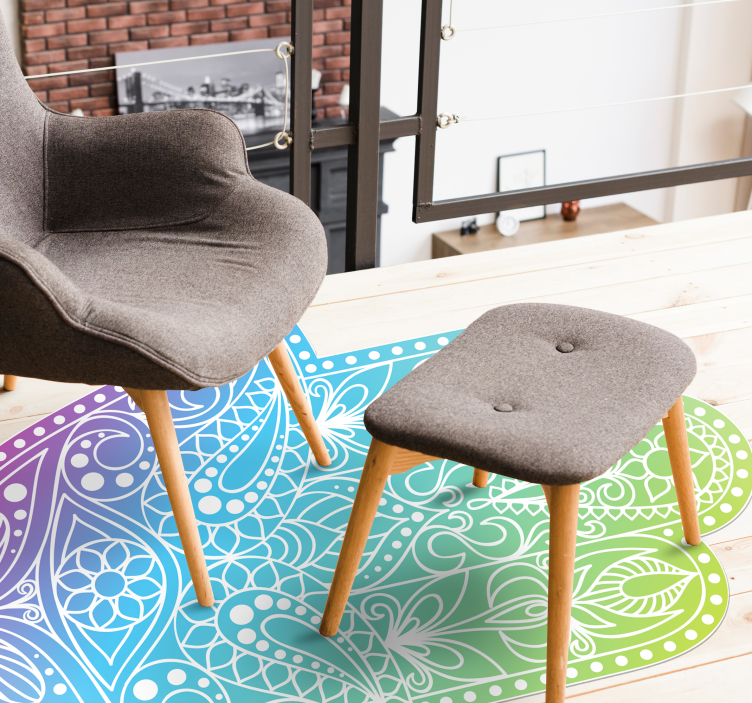 乙烯基地毯与渐变法蒂玛之手 - TenStickers