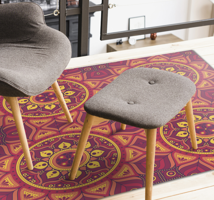 乙烯基地毯 曼陀罗启发对称性 - TenStickers