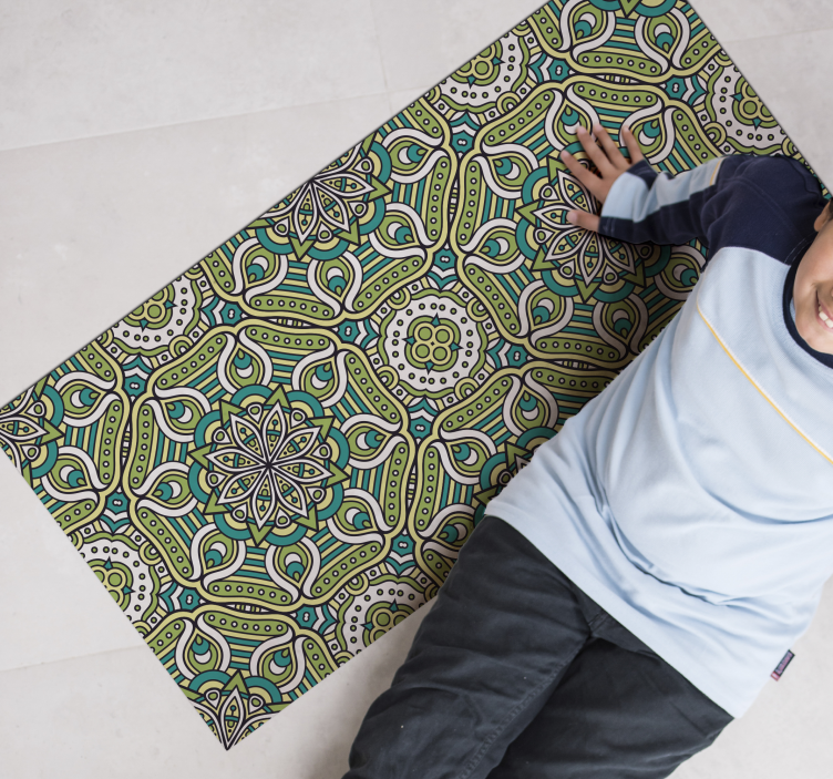 乙烯基地毯 曼陀罗图案 - TenStickers