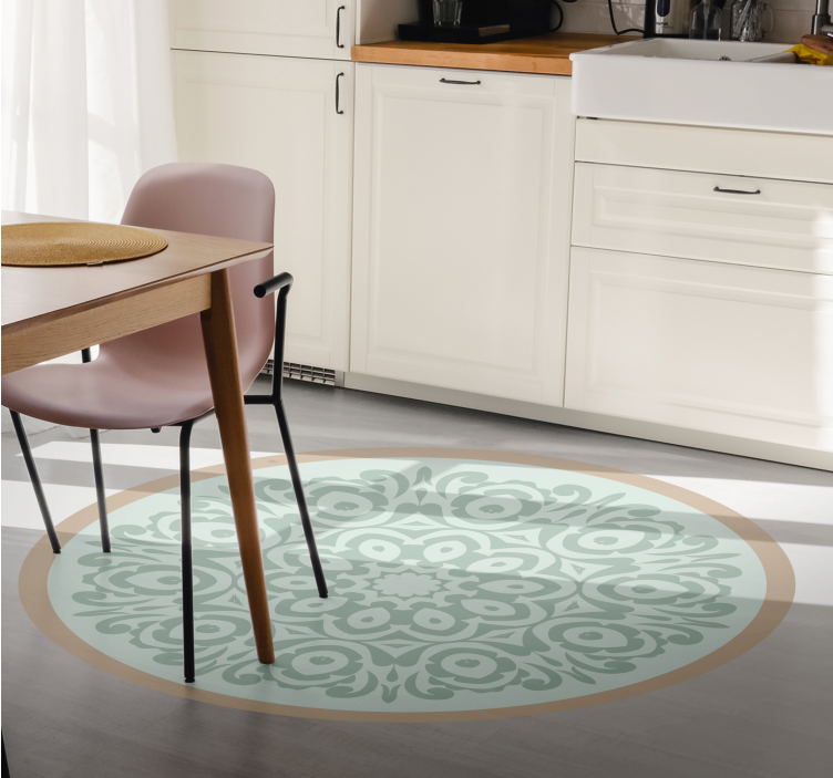 乙烯基地毯圆形植物装饰排列 - TenStickers