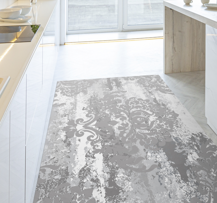 大理石乙烯基地毯优雅灰色漩涡 - TenStickers