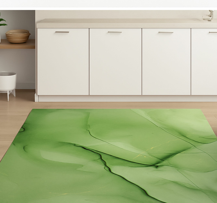 大理石乙烯基地毯 祖母绿效果图案 - TenStickers