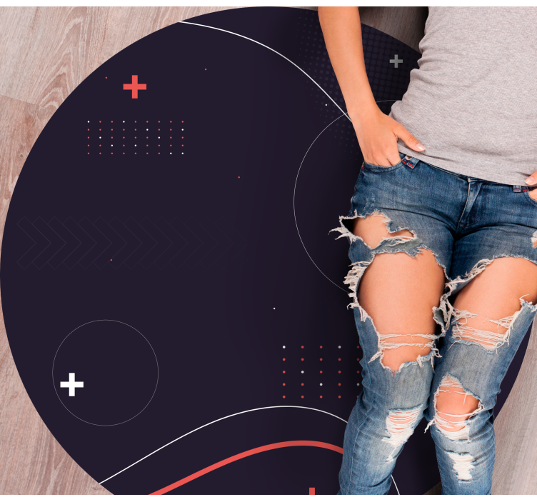 乙烯基地毯展现抽象曲线图案 - TenStickers