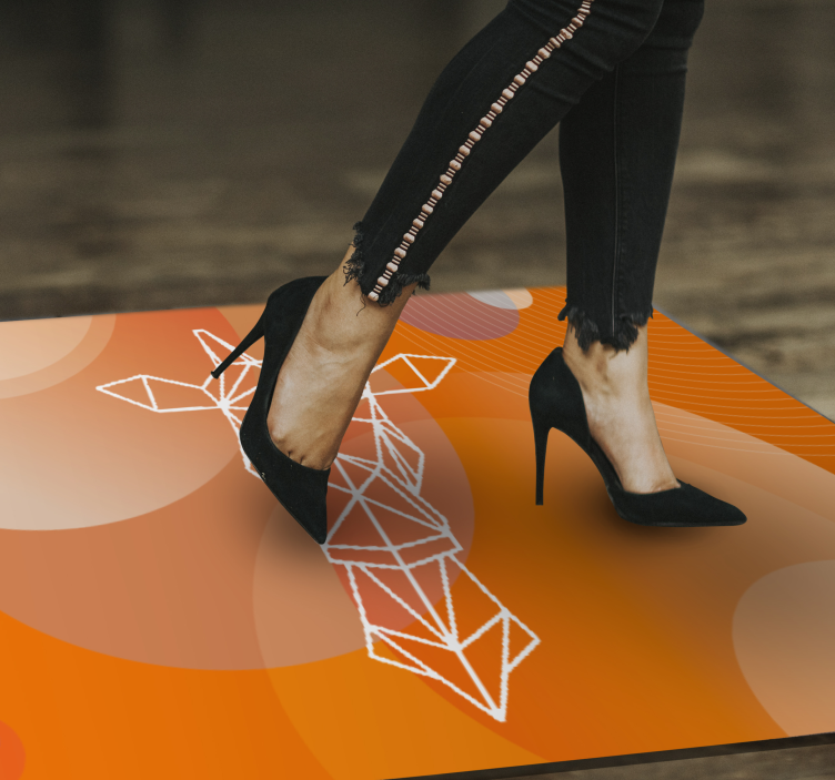 乙烯基地毯展现抽象几何图案 - TenStickers