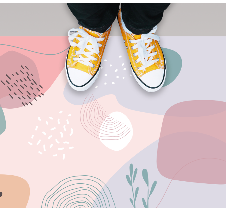 乙烯基地毯呈现抽象柔和形状 - TenStickers