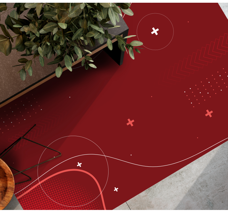 乙烯基地毯展现动态抽象图案 - TenStickers