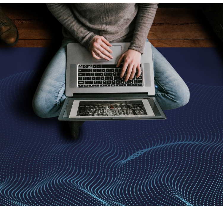 乙烯基地毯流动波纹图案 - TenStickers