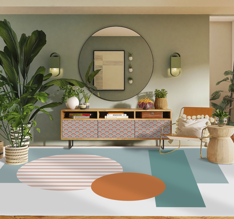 乙烯基地毯阳光几何圆圈 - TenStickers