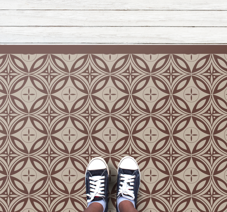 乙烯基地毯镶嵌棕色图案形状 - TenStickers