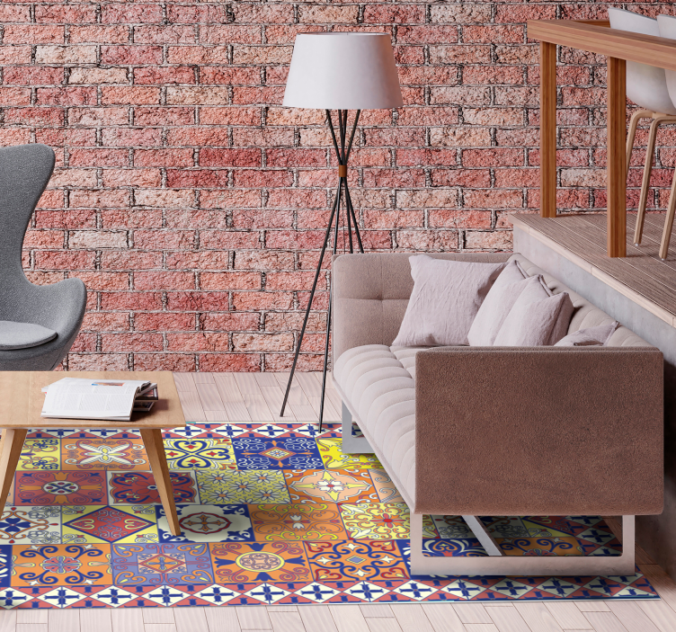 乙烯基地毯镶嵌 彩色瓷砖 - TenStickers