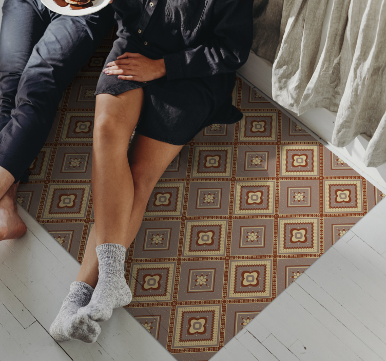 乙烯基地毯镶嵌装饰瓷砖排列 - TenStickers