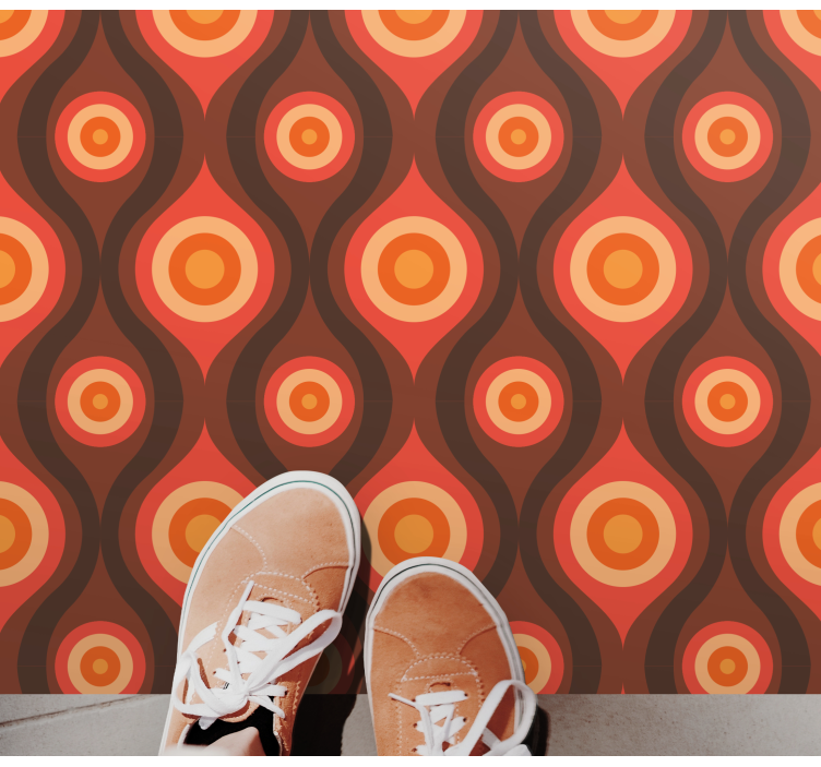 乙烯基地毯镶嵌复古圆形图案 - TenStickers