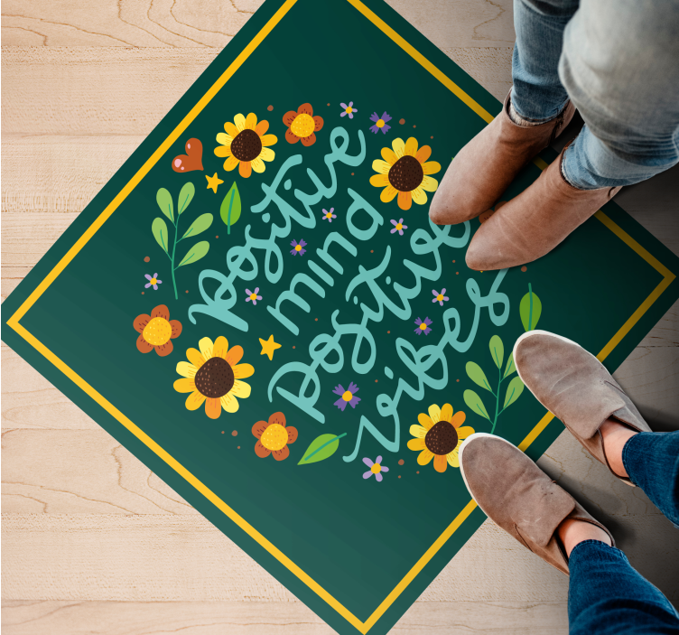 励志名言美丽的颜色定制地毯 - TenStickers