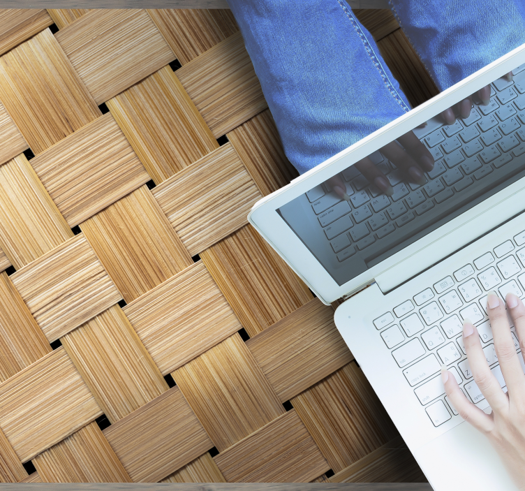 天然竹花纹纹理地毯 - TenStickers