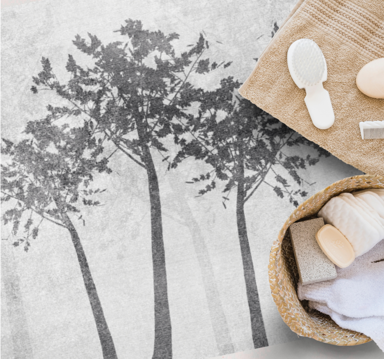 天然乙烯基地毯 森林剪影 - TenStickers