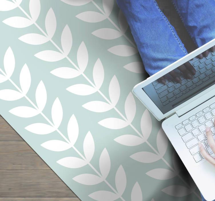 天然乙烯基地毯叶子绿意图案 - TenStickers