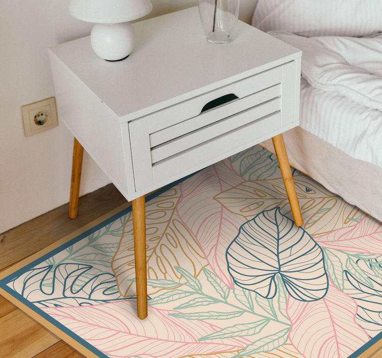 天然乙烯基地毯叶茂热带图案 - TenStickers