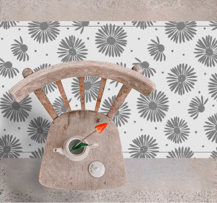 天然乙烯基地毯时尚花卉图案 - TenStickers