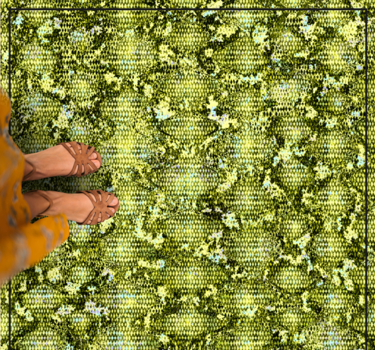 天然乙烯基地毯 质感丰富的绿色植物 - TenStickers