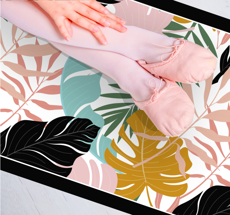 天然乙烯基地毯热带叶子调色板 - TenStickers