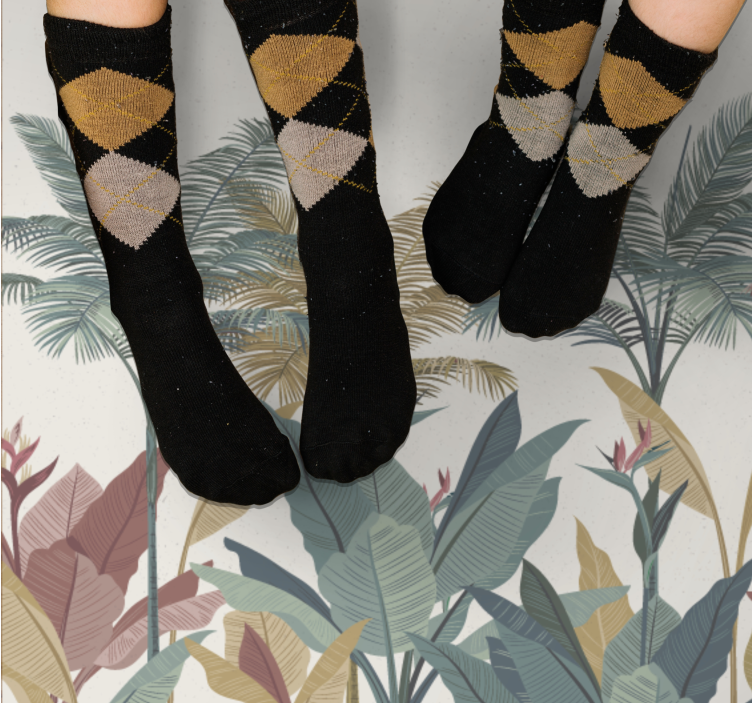 天然乙烯基地毯热带植物调色板 - TenStickers