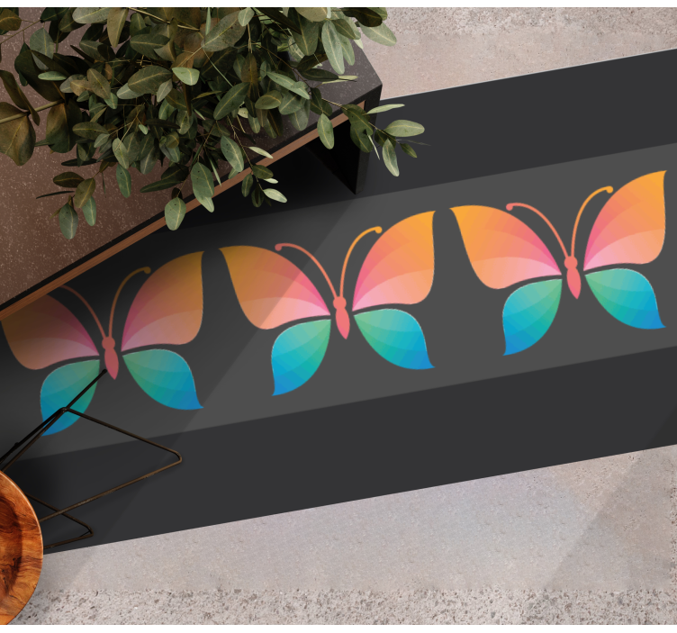 天然乙烯基地毯生动蝴蝶概念 - TenStickers