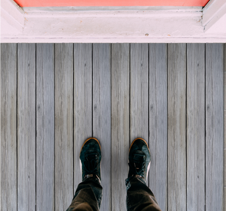 北欧风格灰色原木北欧乙烯基地毯 - TenStickers