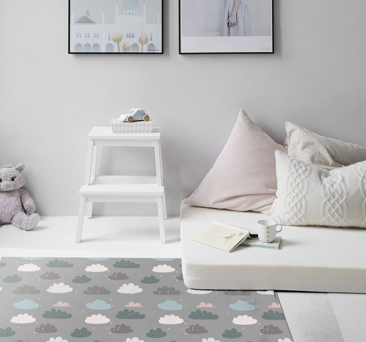 乙烯基地毯托儿所 多云游戏时间 - TenStickers