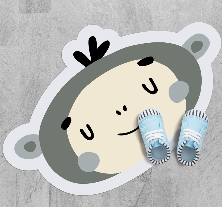 乙烯基地毯托儿所北欧猴子面孔 - TenStickers